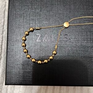 Zales Gold Beaded Adjustable Bracelet